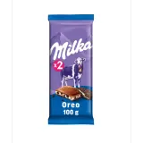 MILKA Tablette de chocolat au lait et Oréo
