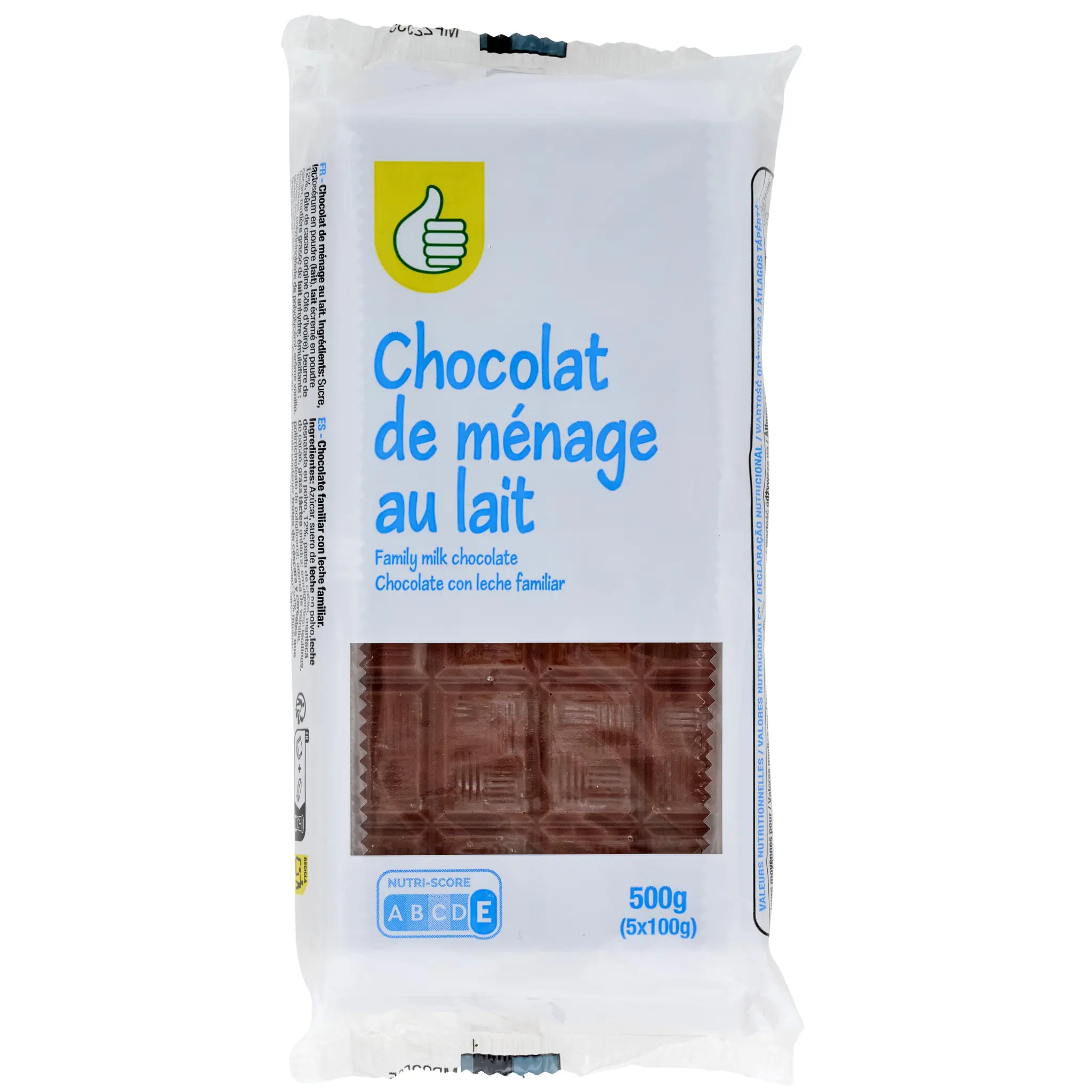 POUCE Tablette de chocolat au lait