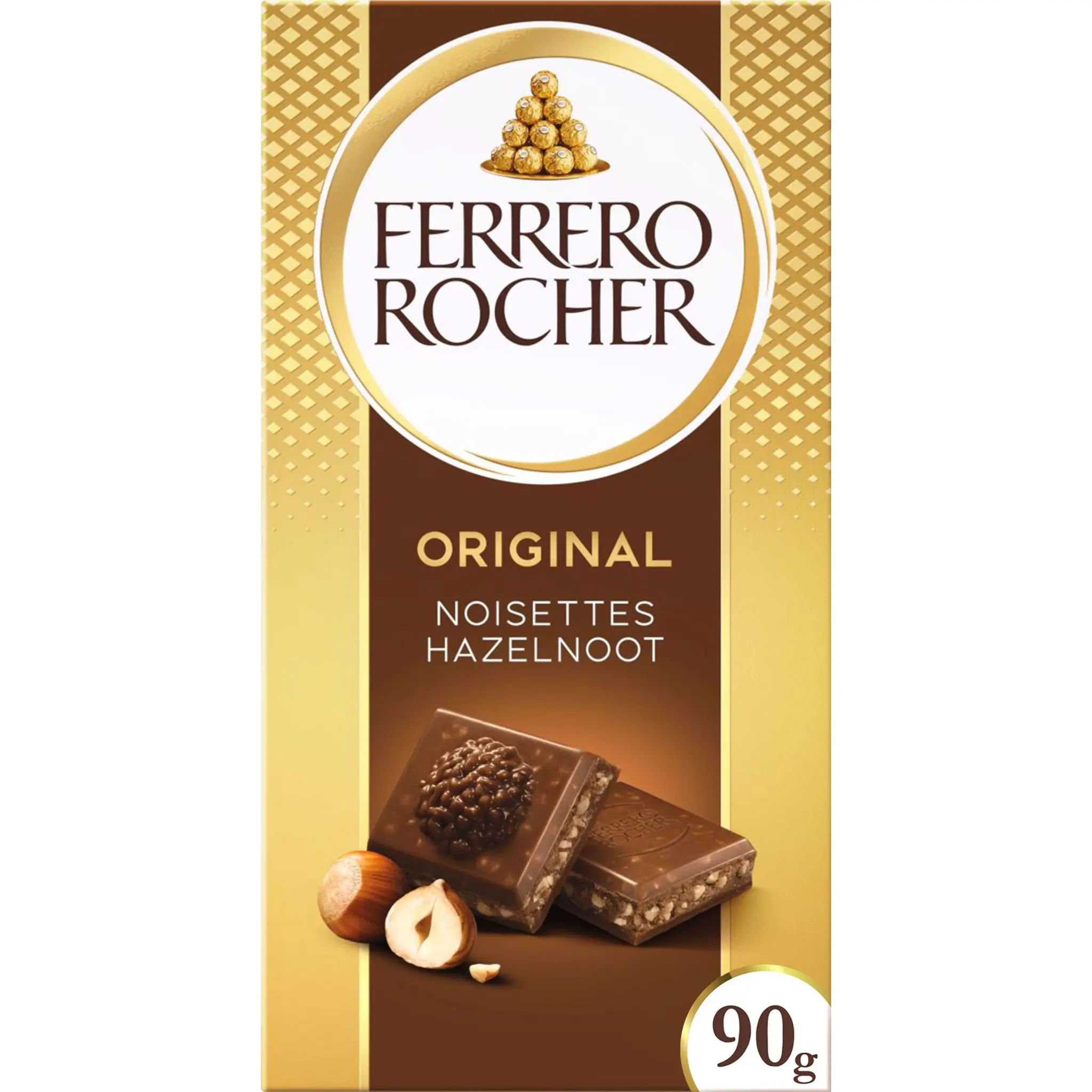 FERRERO ROCHER Tablette de chocolat au lait et noisettes original