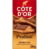 COTE D'OR Tablette de chocolat au lait fourré praliné et double lait