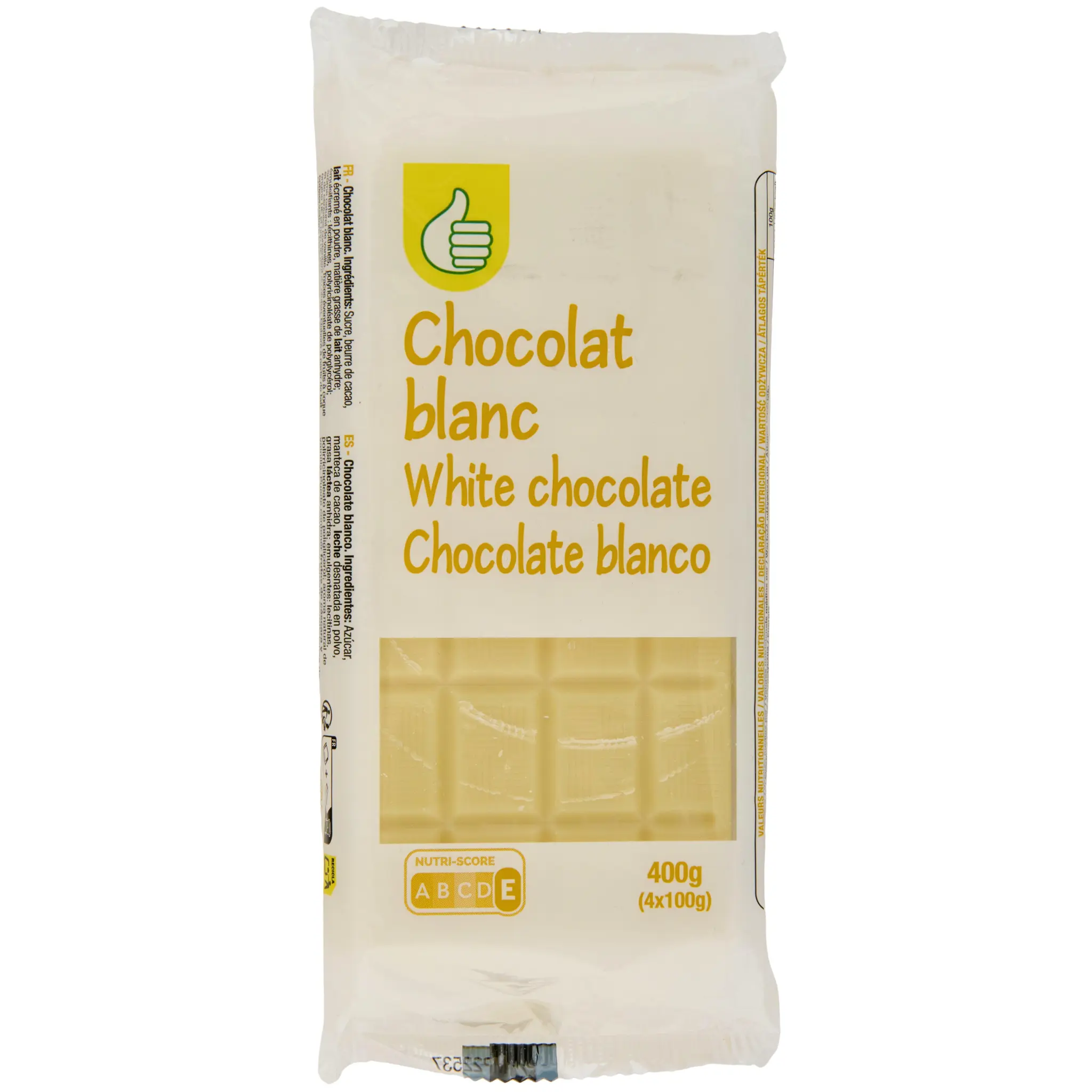 POUCE Tablette de chocolat blanc