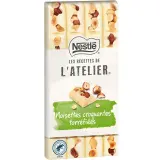NESTLE Les Recettes de l'Atelier Tablette de chocolat blanc noisettes croquantes torréfiées