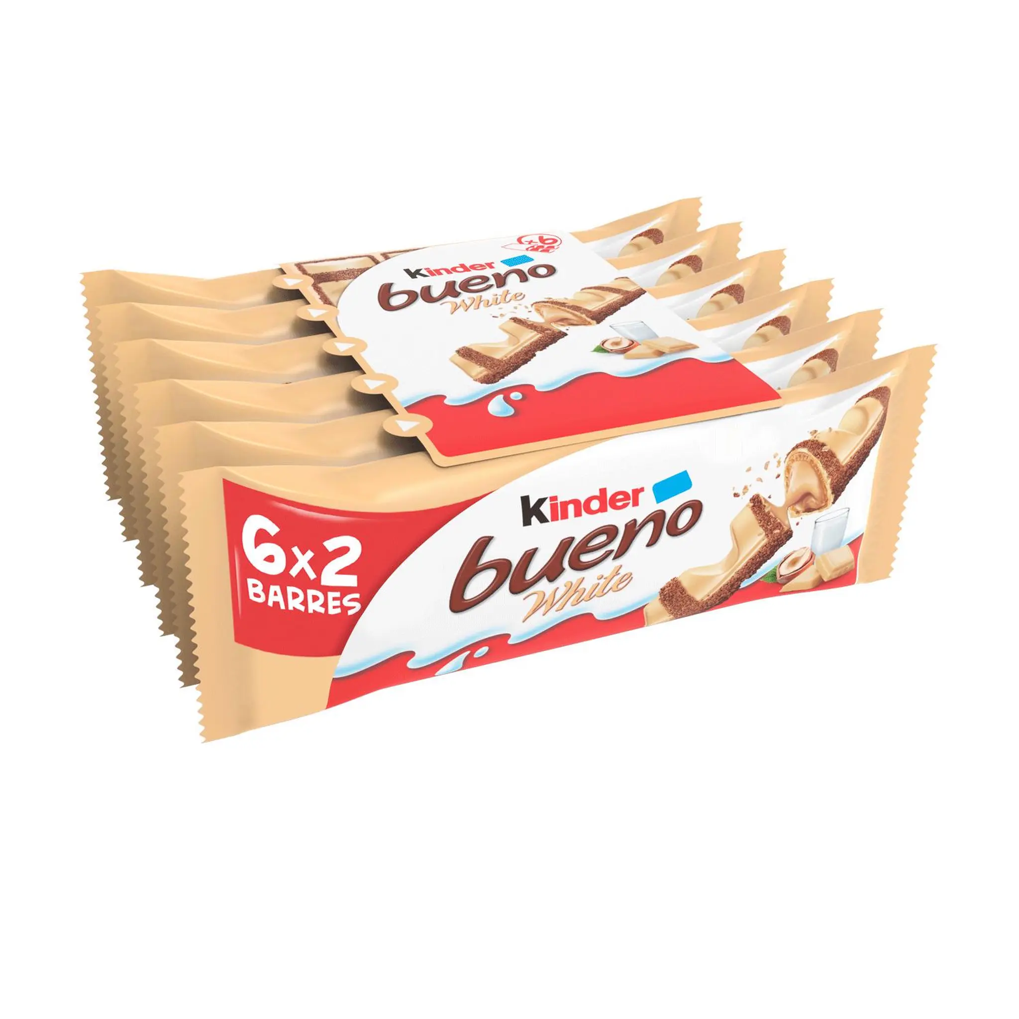 KINDER Bueno white barres chocolatées au chocolat blanc
