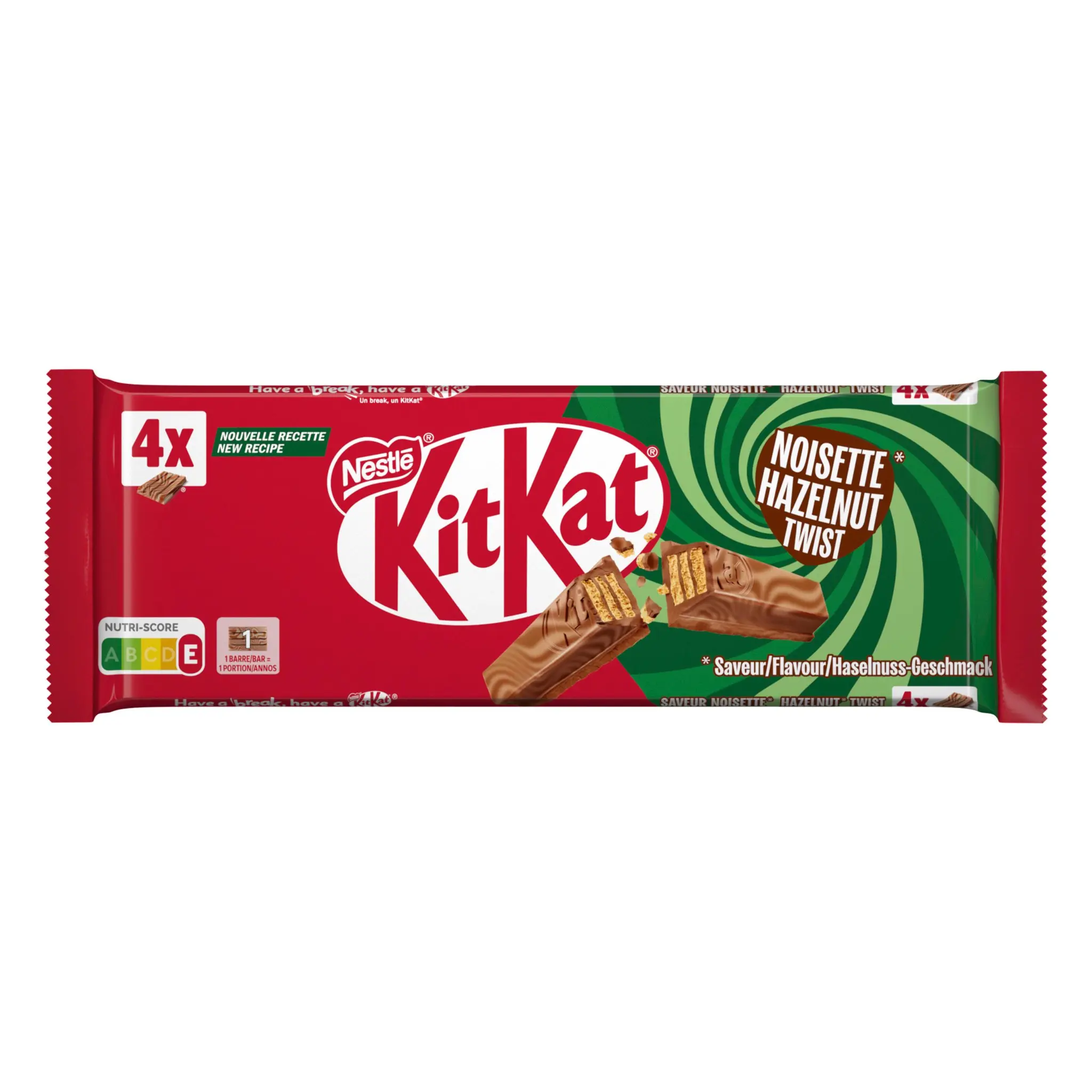 KIT KAT Gaufrette croustillante enrobée de chocolat au lait saveur noisette