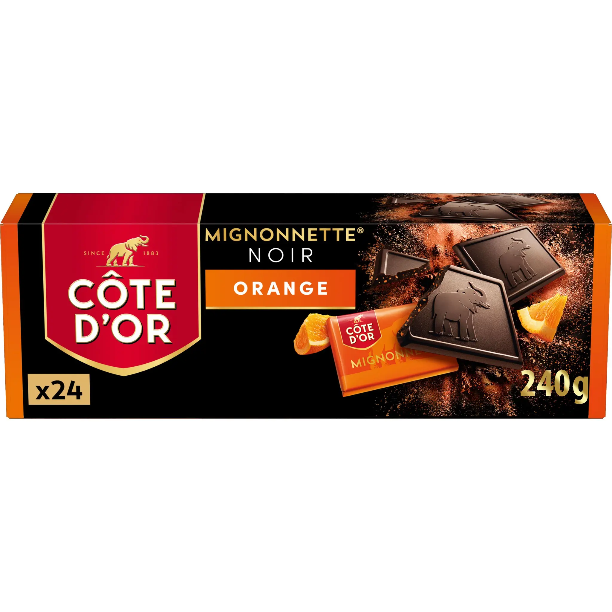 COTE D'OR Mignonnettes de chocolat noir orange