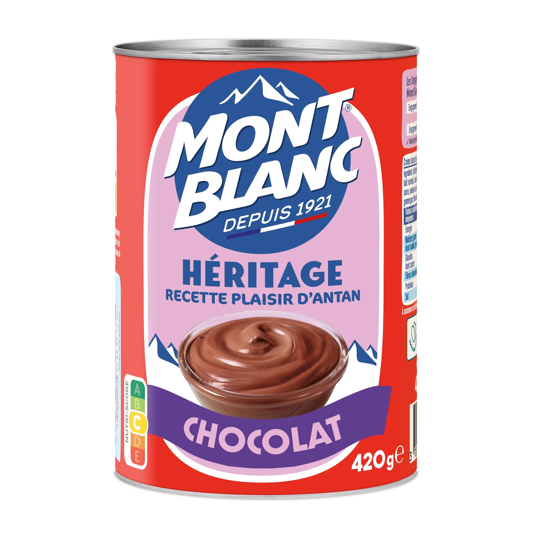 MONT BLANC Crème dessert au chocolat