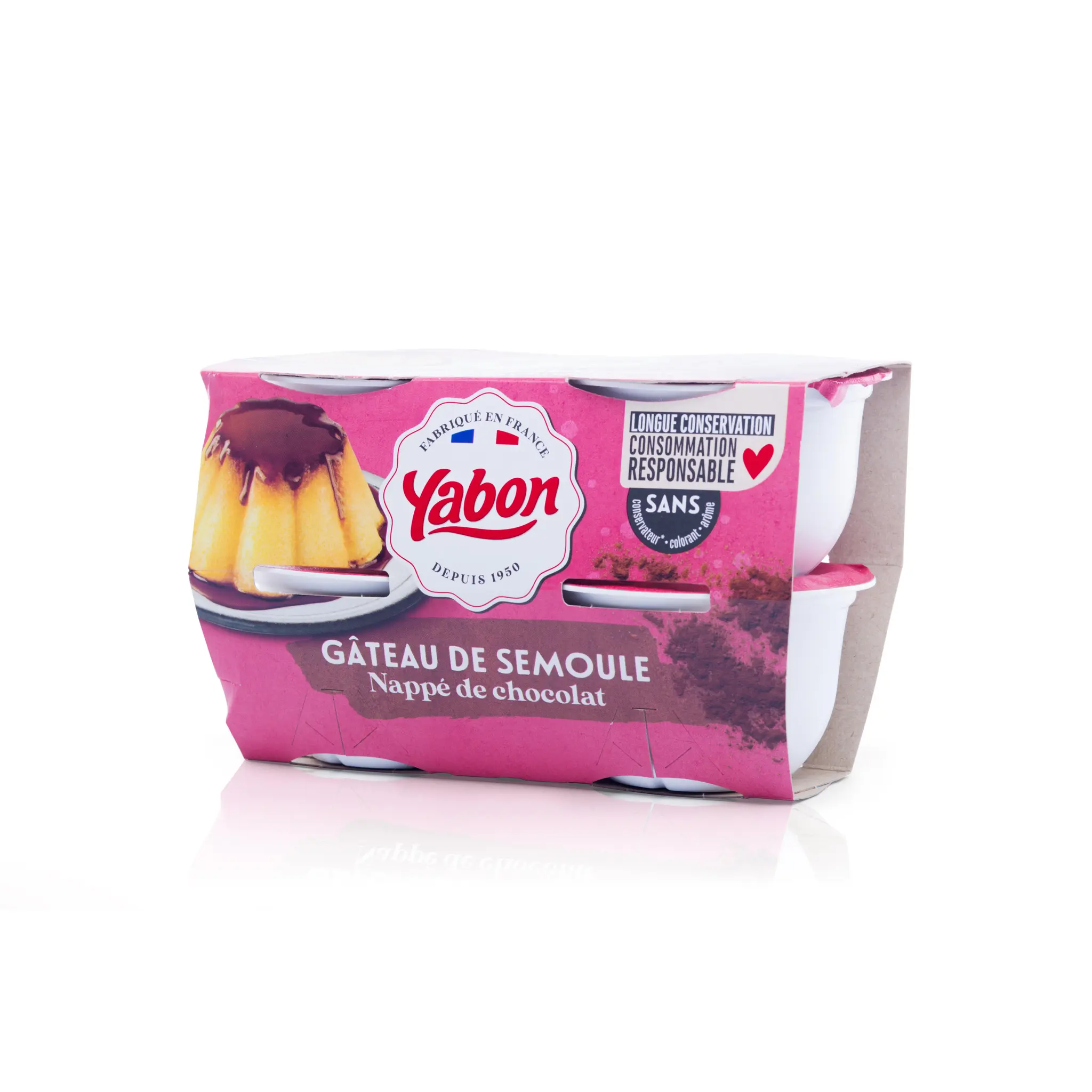 YABON Gâteau de semoule nappé de chocolat