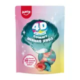 AMOS Assortiment de bonbons gélifiés aux fruits en forme de coquillage transparent bleu ou rose