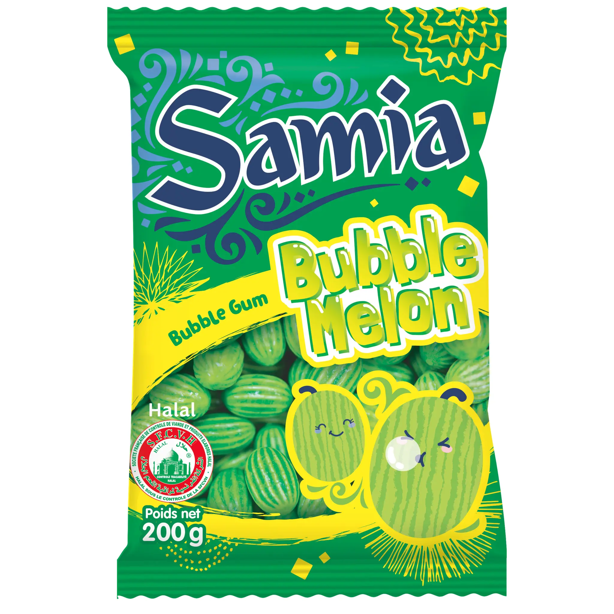 SAMIA Bonbons gélifiés halal Bubble melon