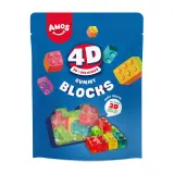 AMOS Bonbons gélifiés blocks au goût de fruits