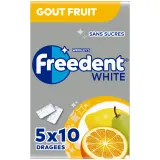 FREEDENT White chewing-gums sans sucres aux fruits citron poire