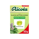 RICOLA Bonbons suisses aux plantes sans sucres saveur menthe pomme