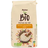 AUCHAN BIO Farine de blé semi-complète T110