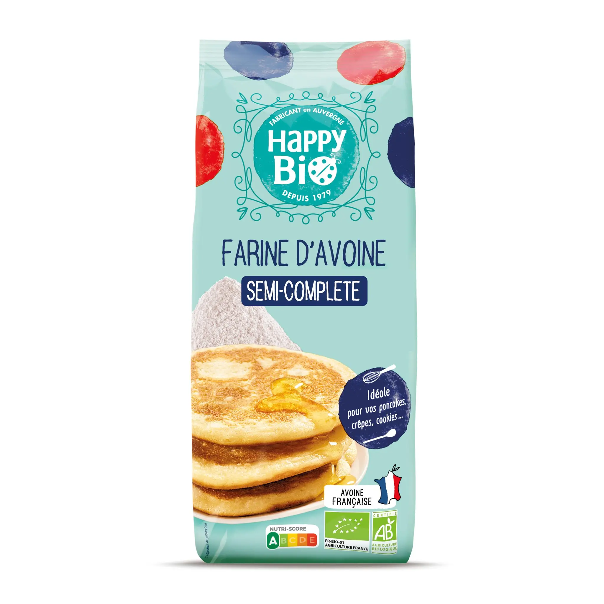 HAPPY BIO Farine d'avoine complète