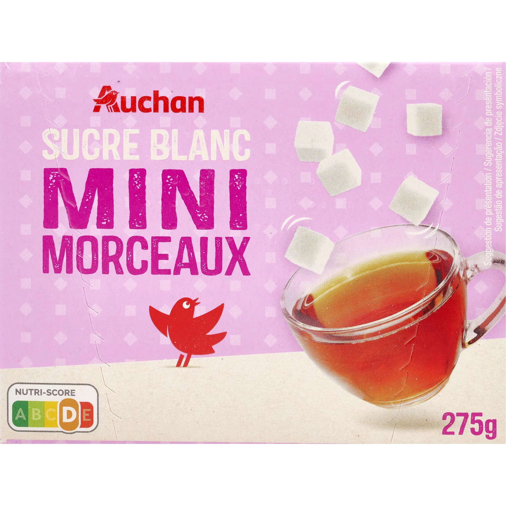 AUCHAN Mini morceaux de sucre blanc