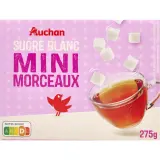 AUCHAN Mini morceaux de sucre blanc