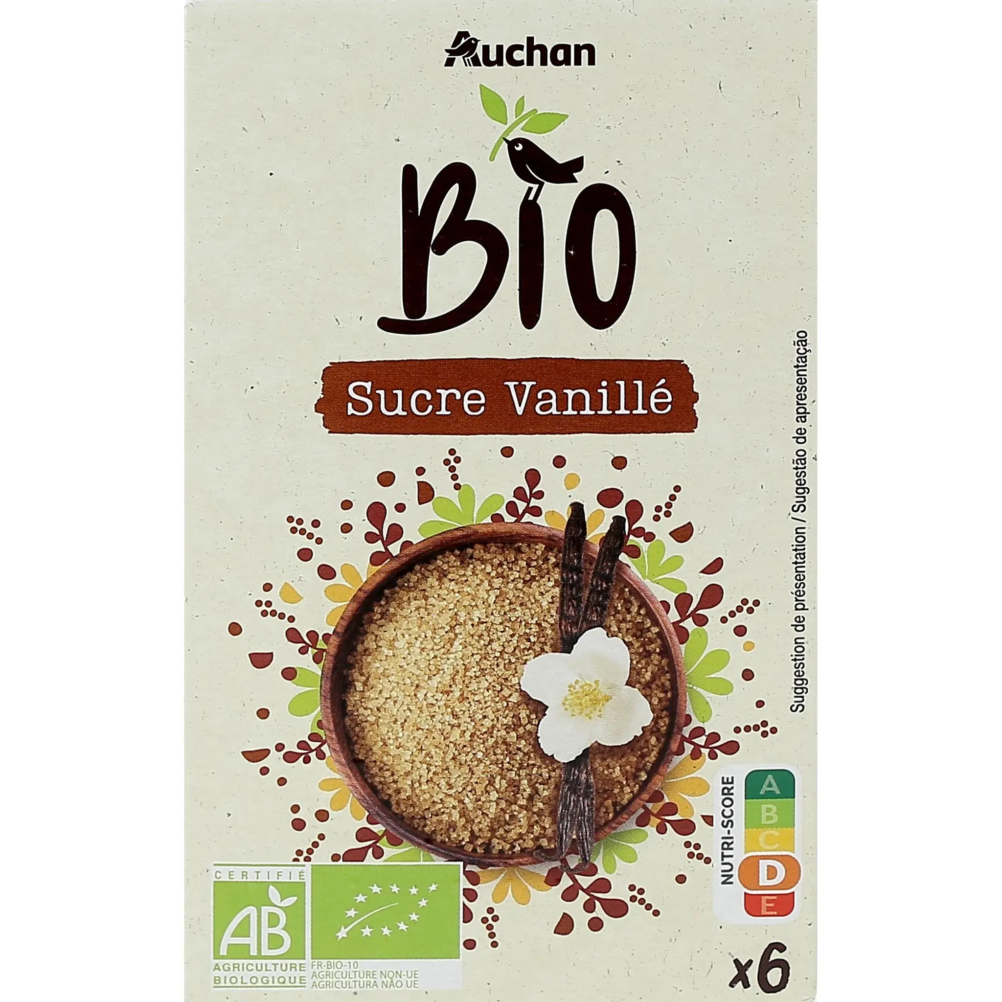 AUCHAN BIO Sucre vanillé