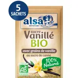 ALSA Sucre vanillé bio au sucre de canne avec grains de vanille