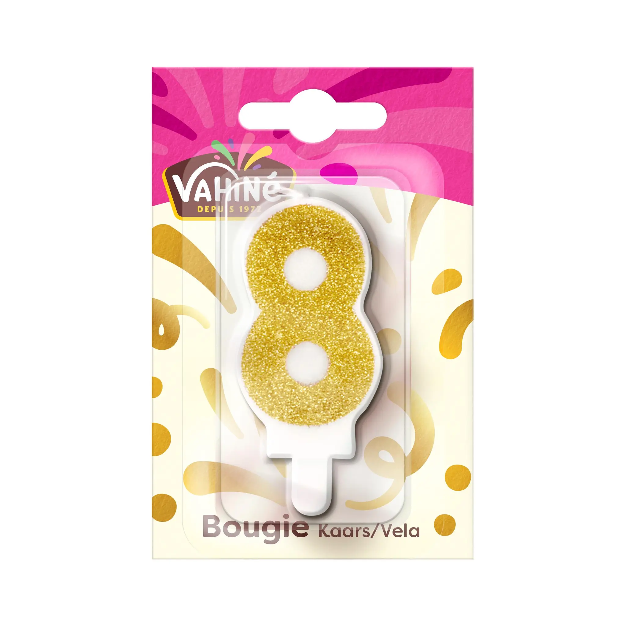 VAHINE Bougie chiffre adulte n°8
