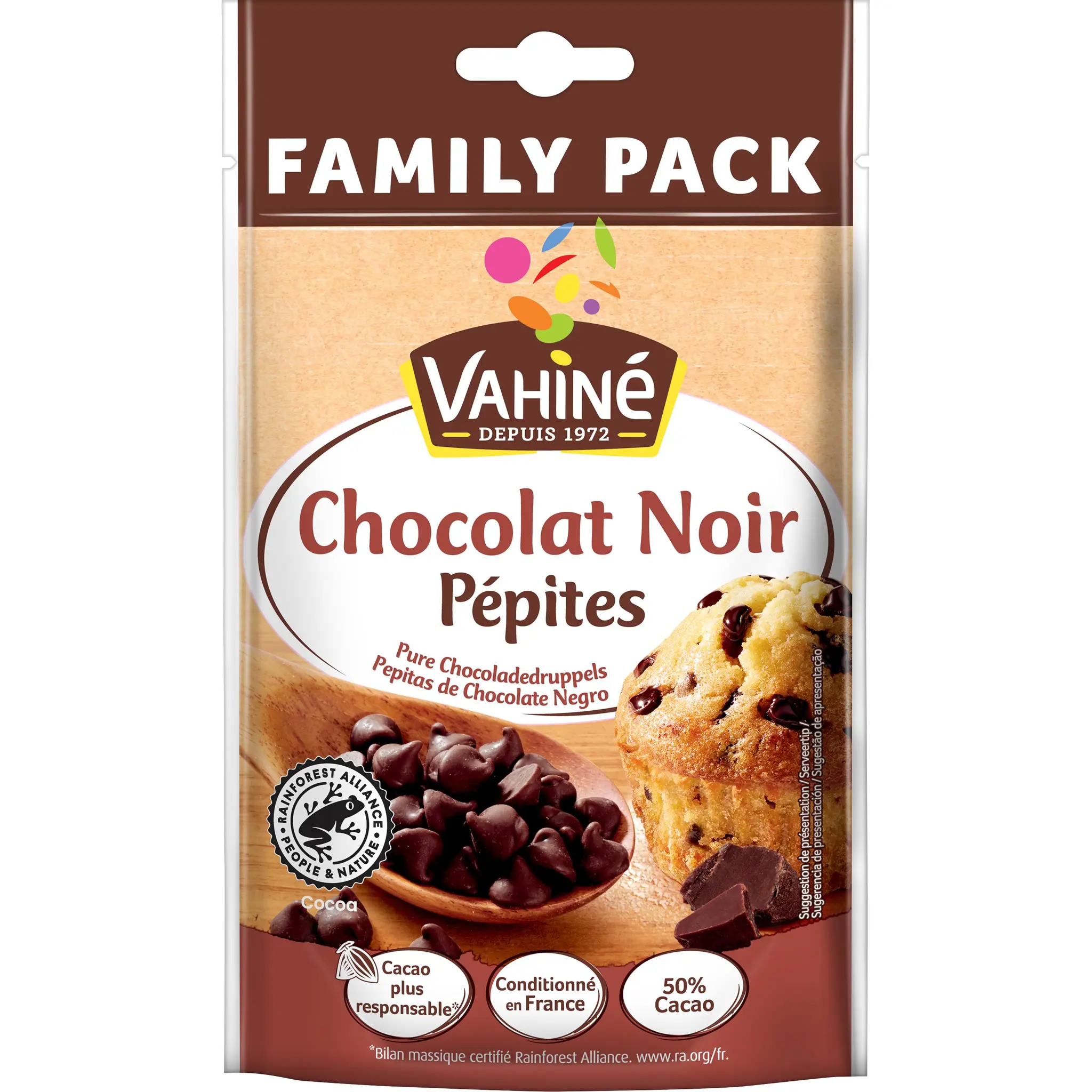VAHINE Pépites de chocolat noir