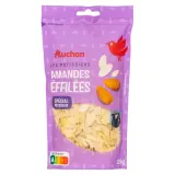 AUCHAN Amandes effilées et émondées sachet refermable