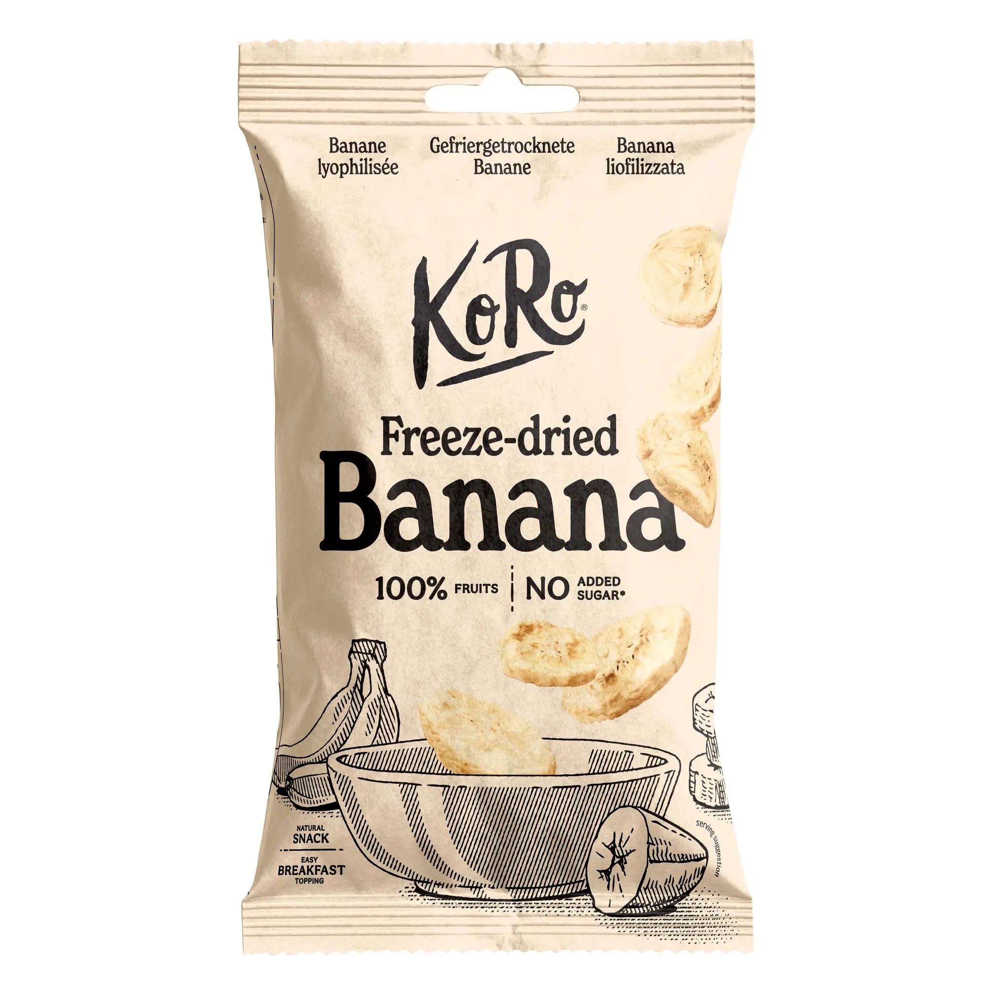 KORO Banane lyophilisée sans sucres ajoutés