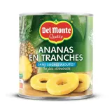DEL MONTE Ananas en tranches au jus d'ananas sans sucres ajoutés