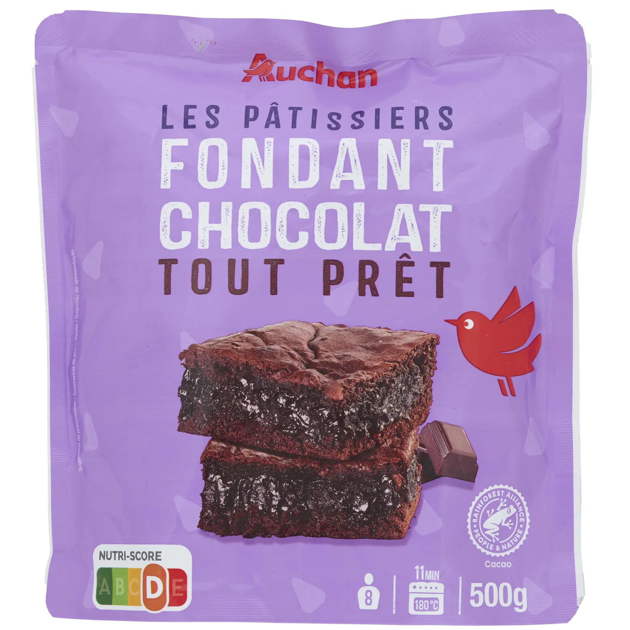 AUCHAN Préparation pour fondant au chocolat tout prêt
