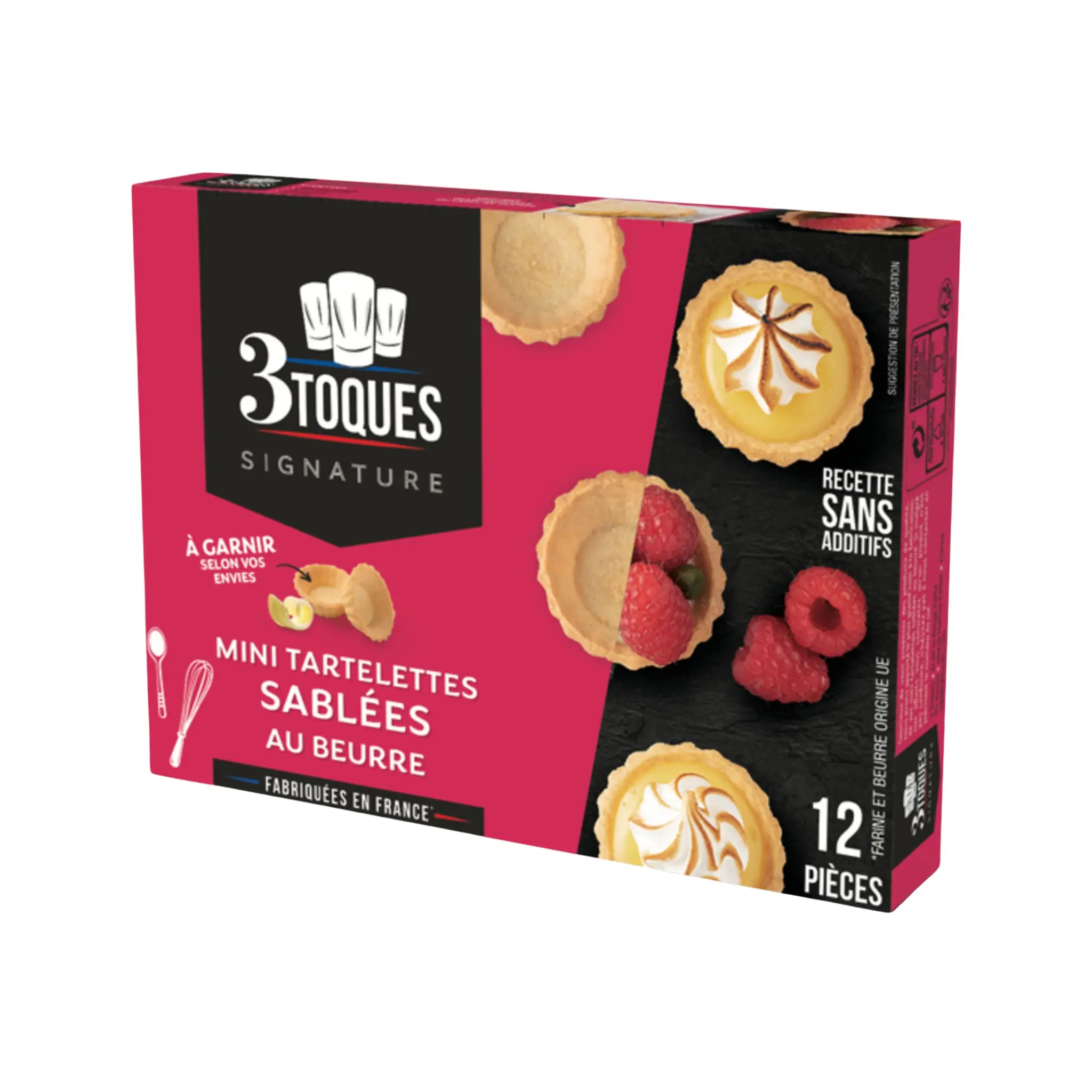 LES 3 TOQUES Mini tartelettes sablées au beurre à garnir