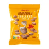 AUCHAN Amandes grillées salées
