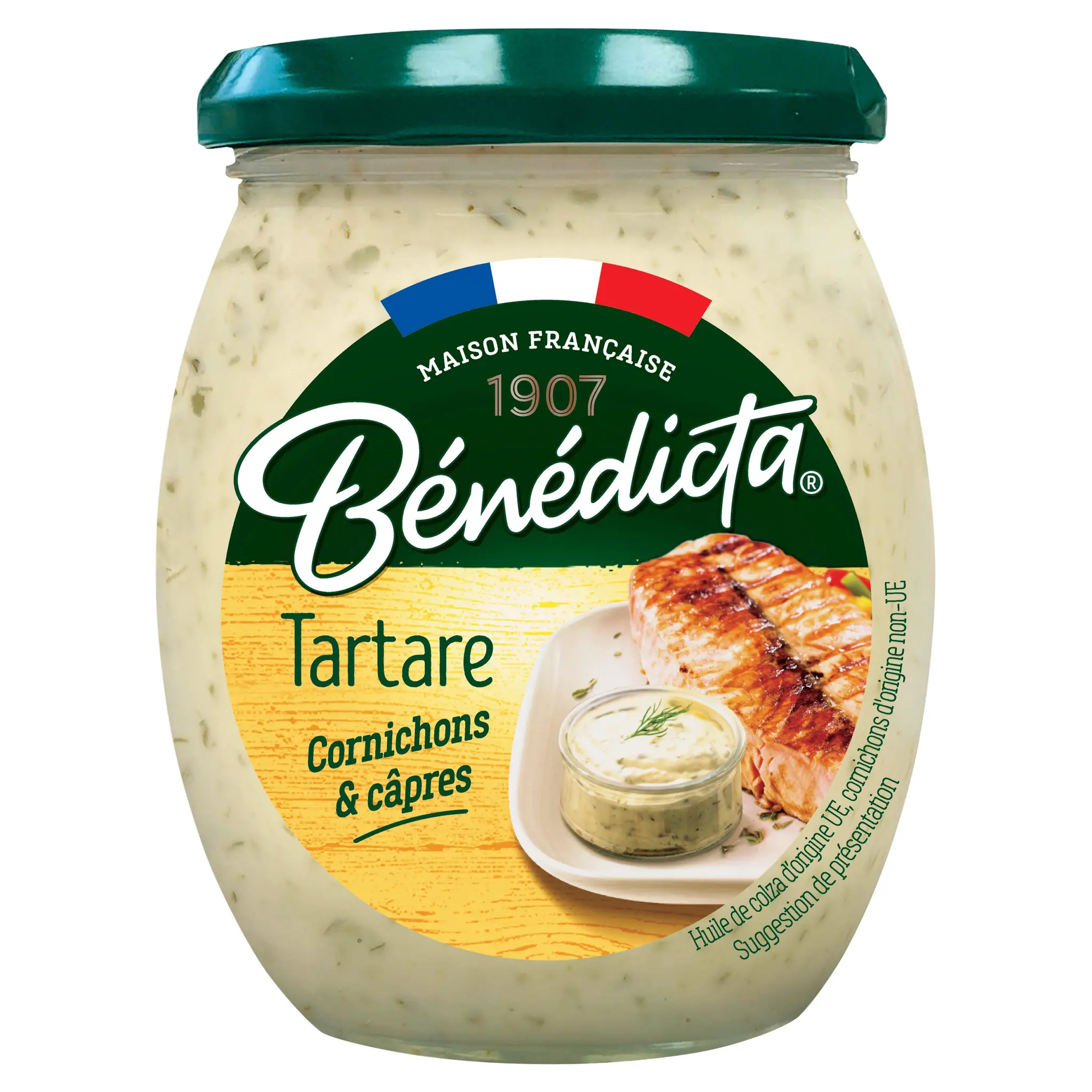 BENEDICTA Sauce tartare aux cornichons et aux câpres en bocal