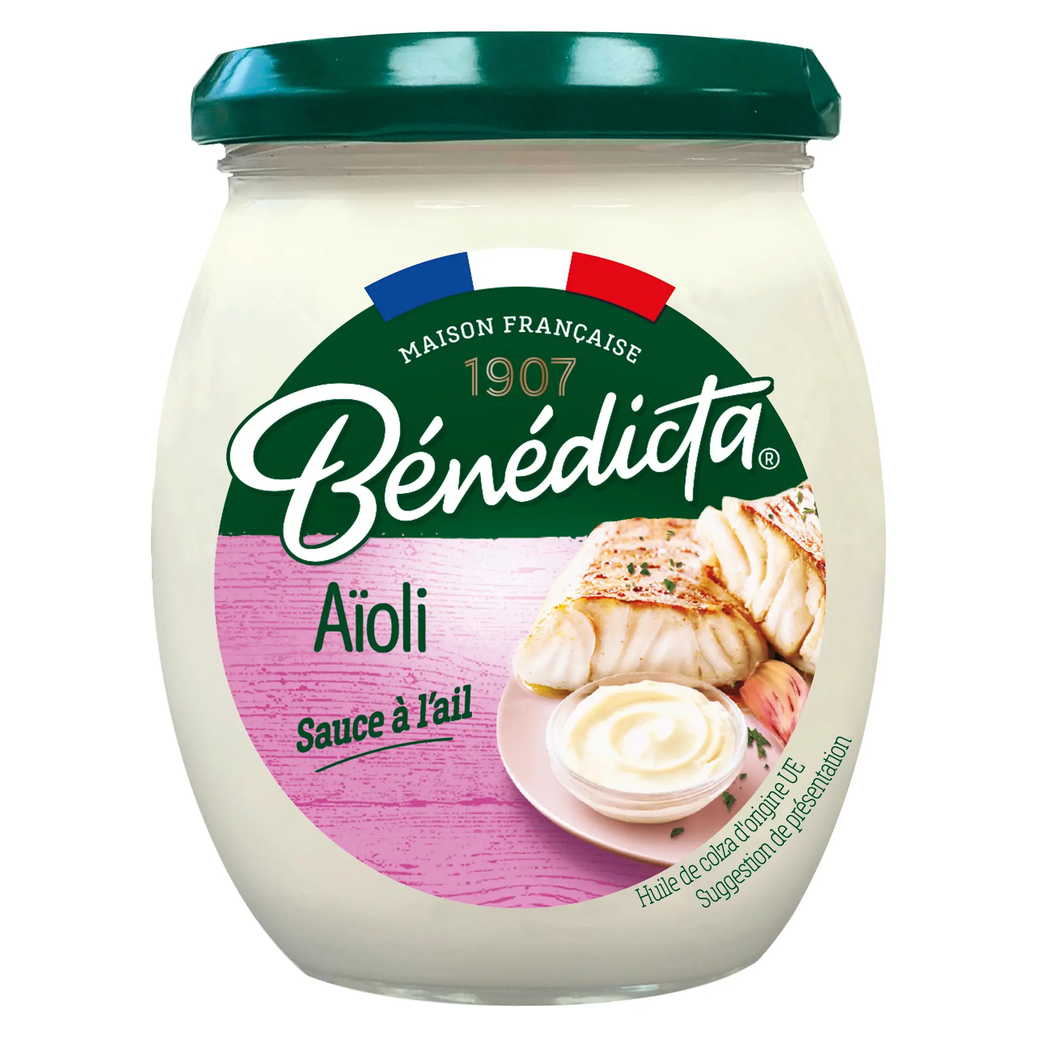 BENEDICTA Sauce aïoli à l'ail en bocal