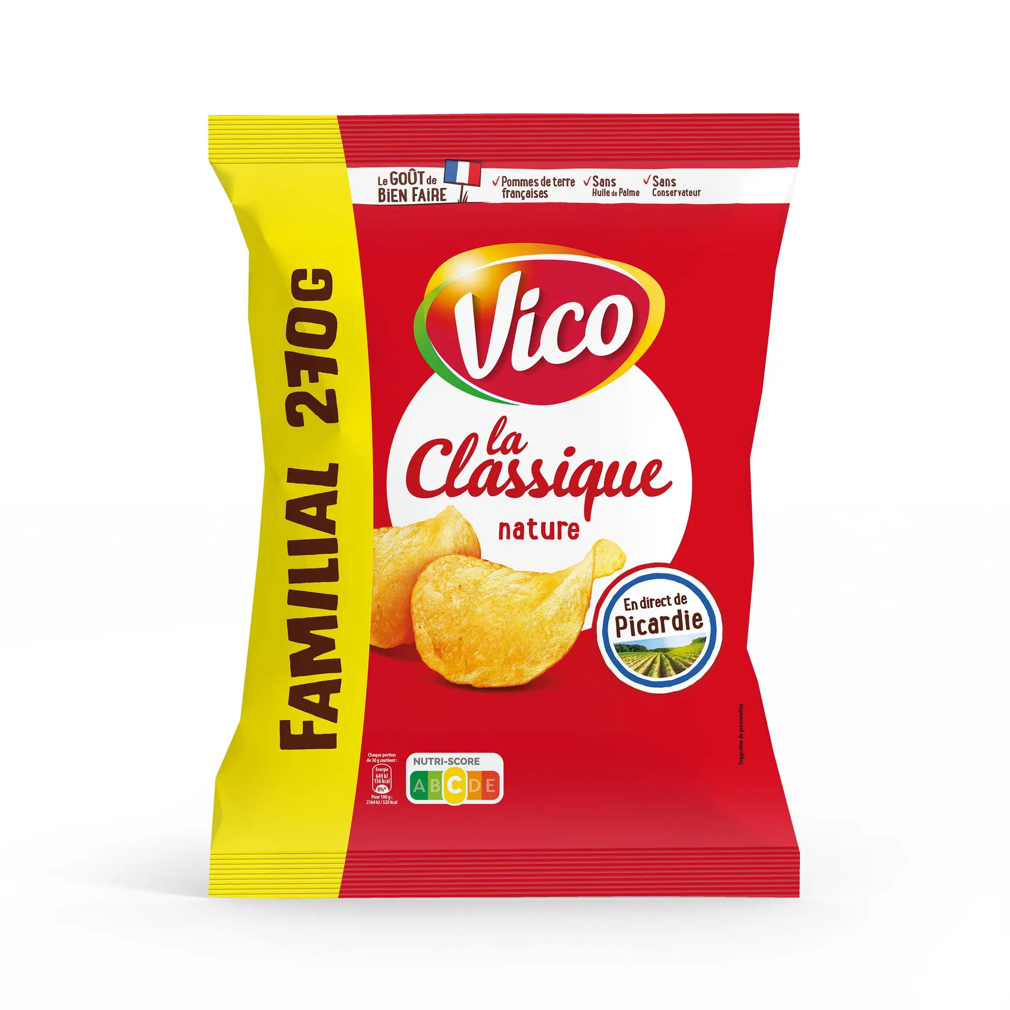 VICO Chips classique nature sans huile de palme ni conservateur