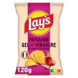 LAY'S Chips ondulées paysanne saveur sel et vinaigre de cidre de Normandie