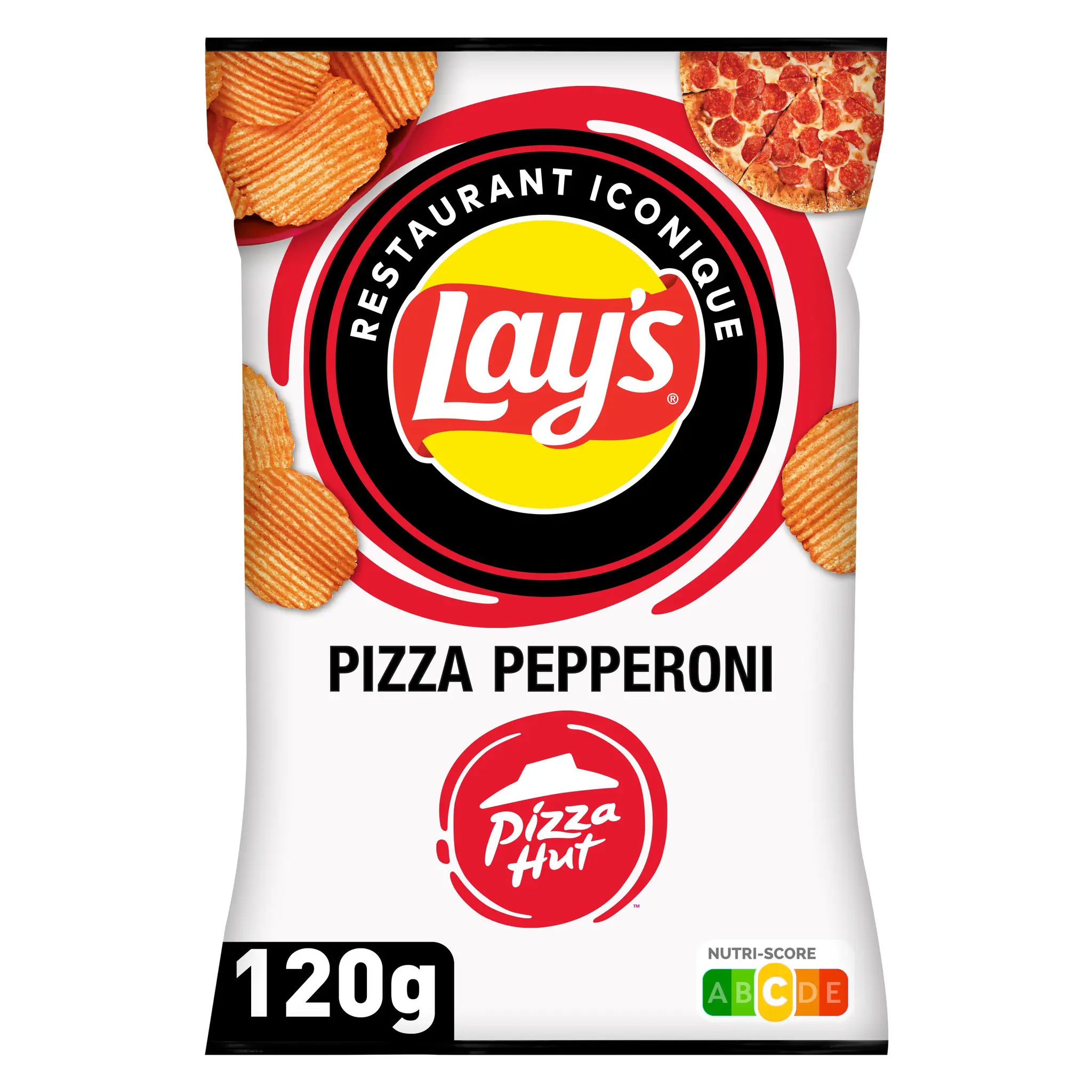 LAY'S Chips ondulées iconique restaurant Pizza Hut pepperoni