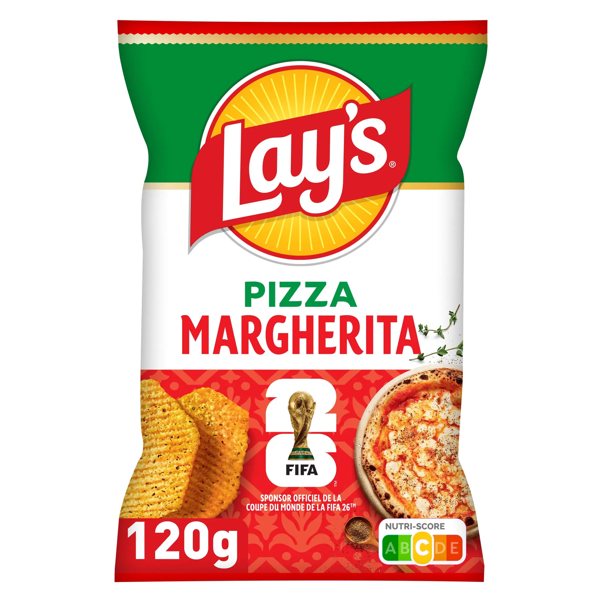 LAY'S Chips ondulées saveur pizza margherita