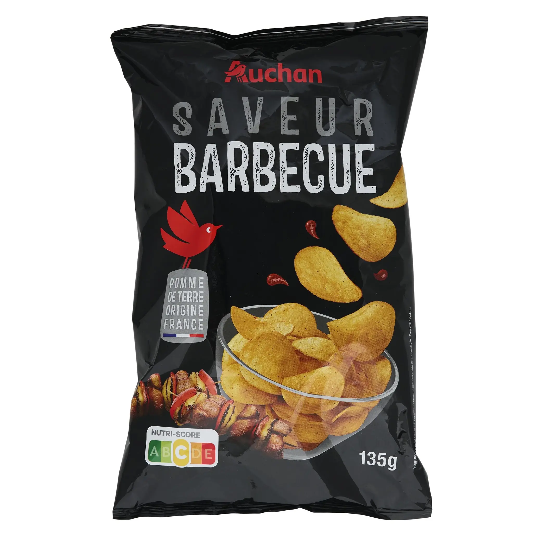 AUCHAN Chips saveur barbecue
