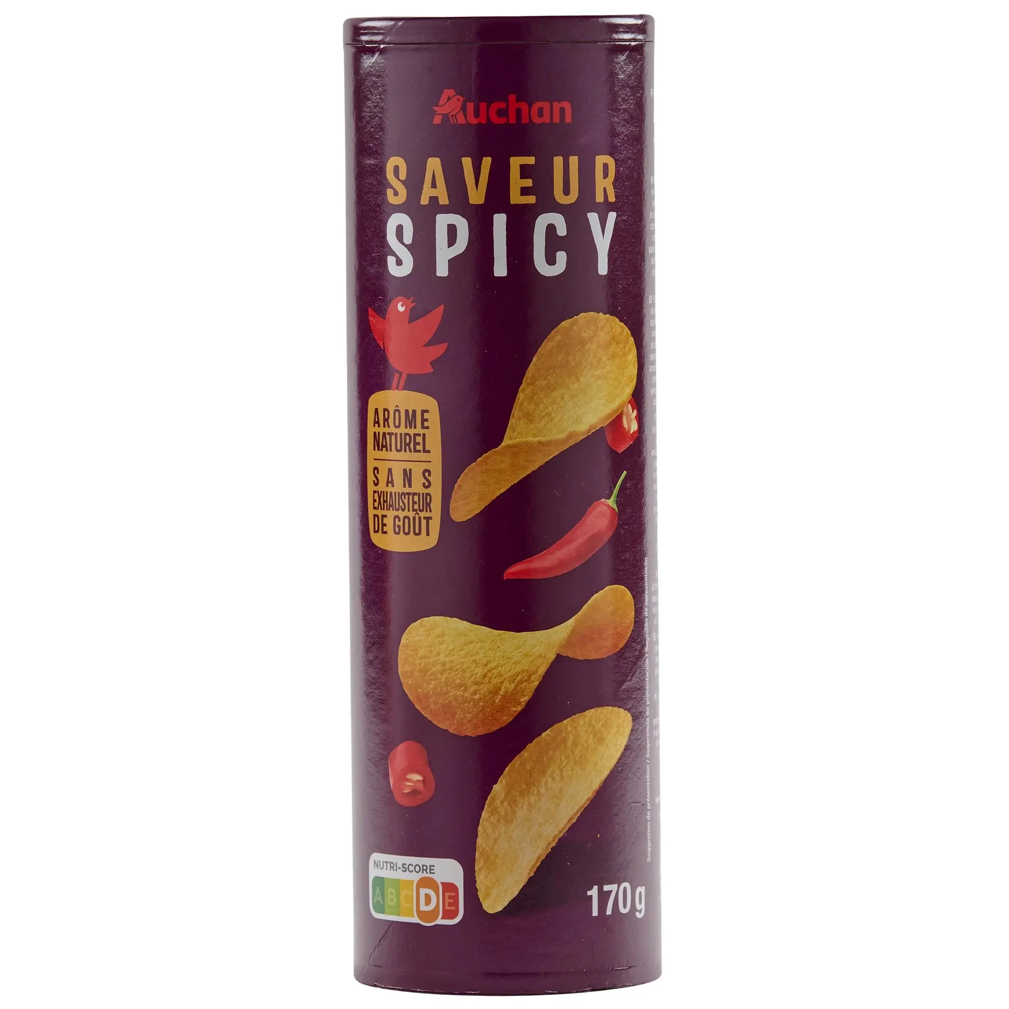 AUCHAN Chips tuiles saveur spicy