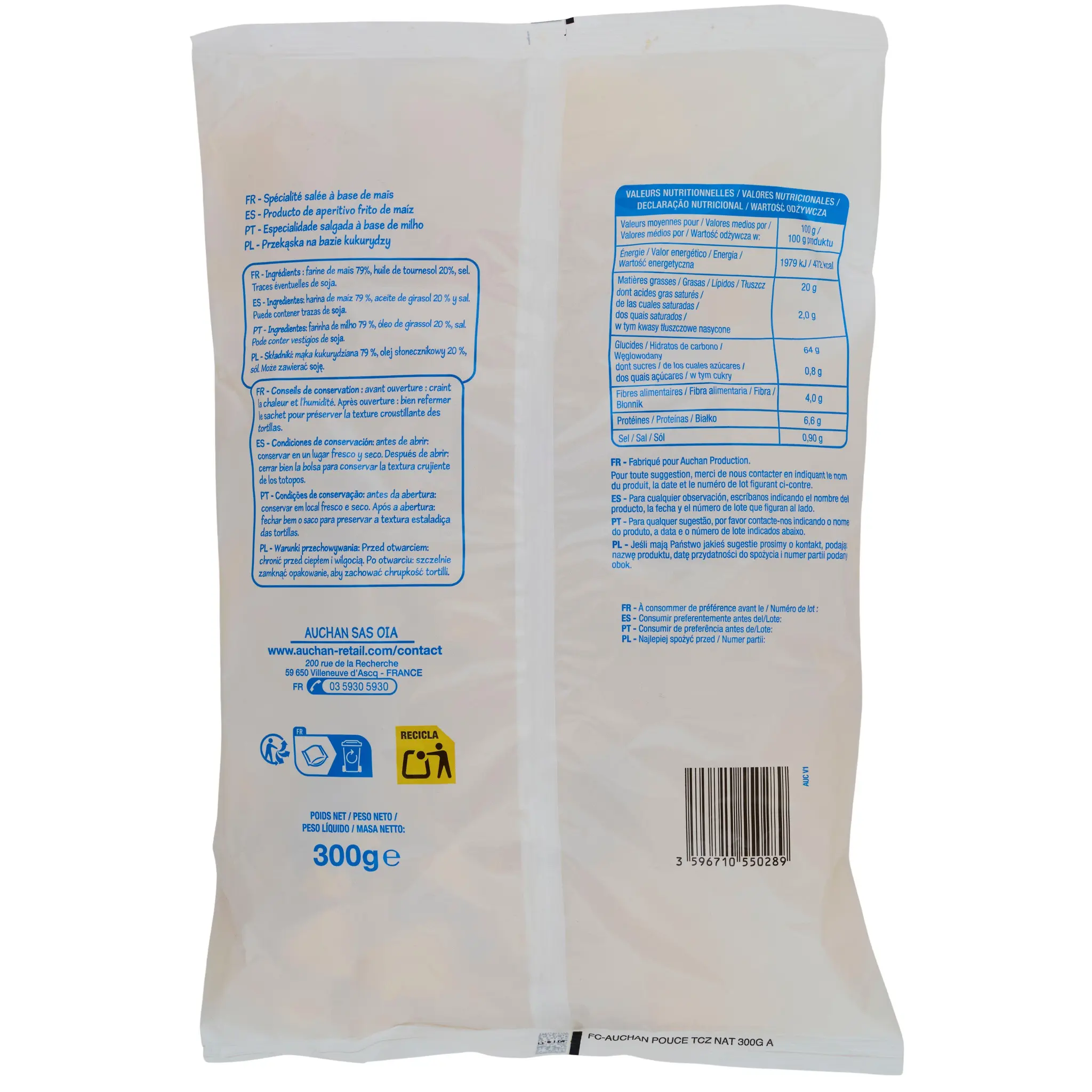 POUCE Tortillas nature