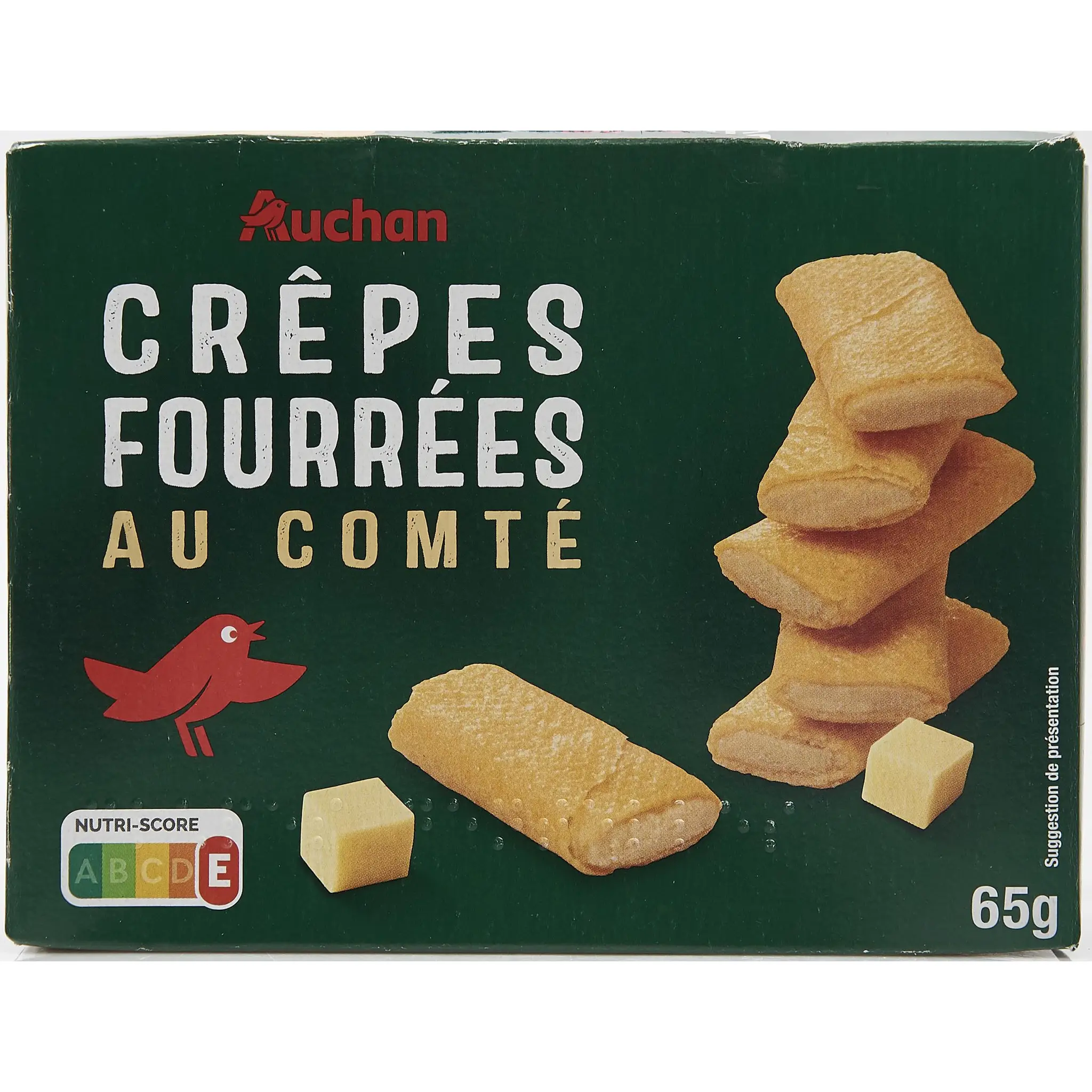 AUCHAN Crêpes apéritif fourrées au comté