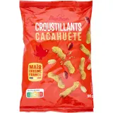 AUCHAN Biscuits soufflés croustillants saveur cacahuète
