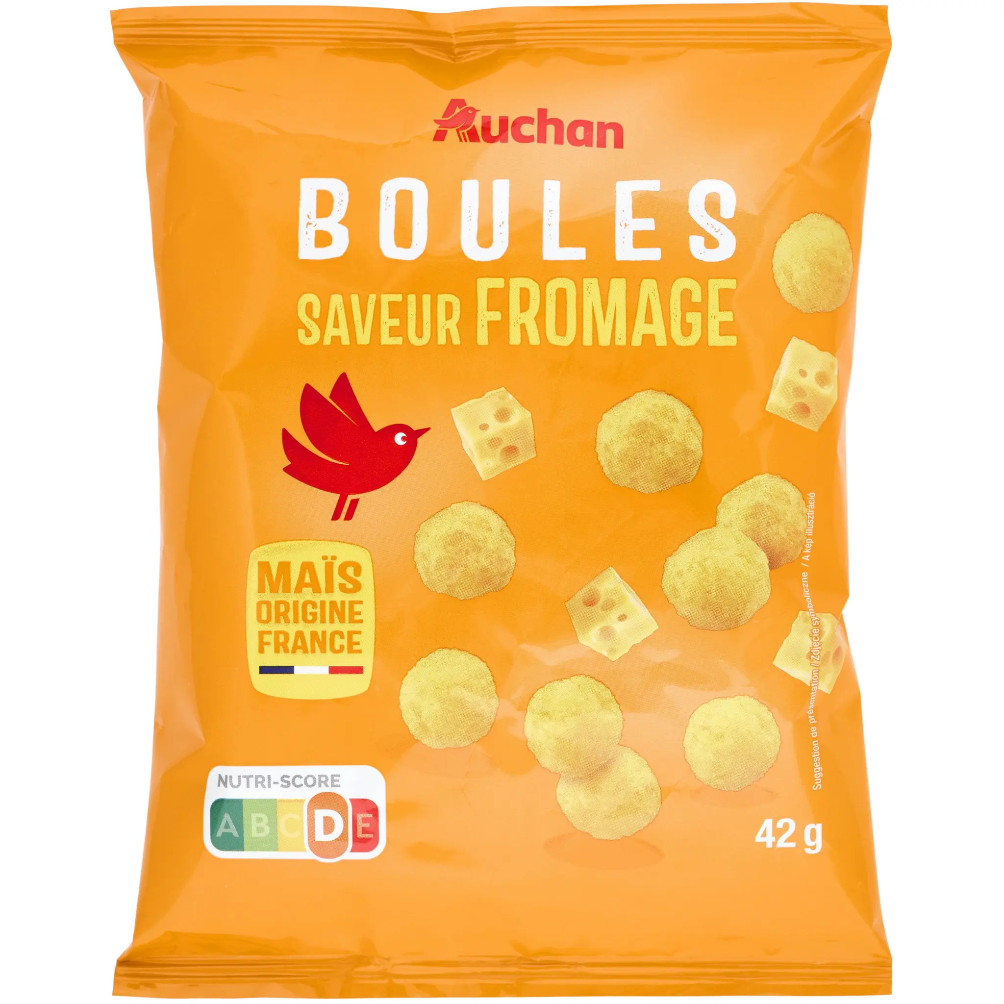 AUCHAN Biscuits soufflés au fromage