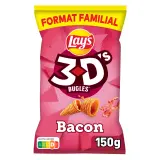 LAY'S Biscuits soufflés 3D's bugles goût bacon