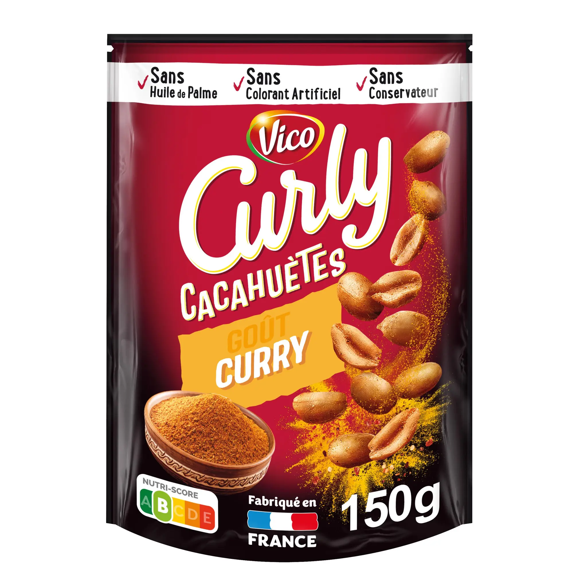 CURLY Cacahuètes grillées saveur curry