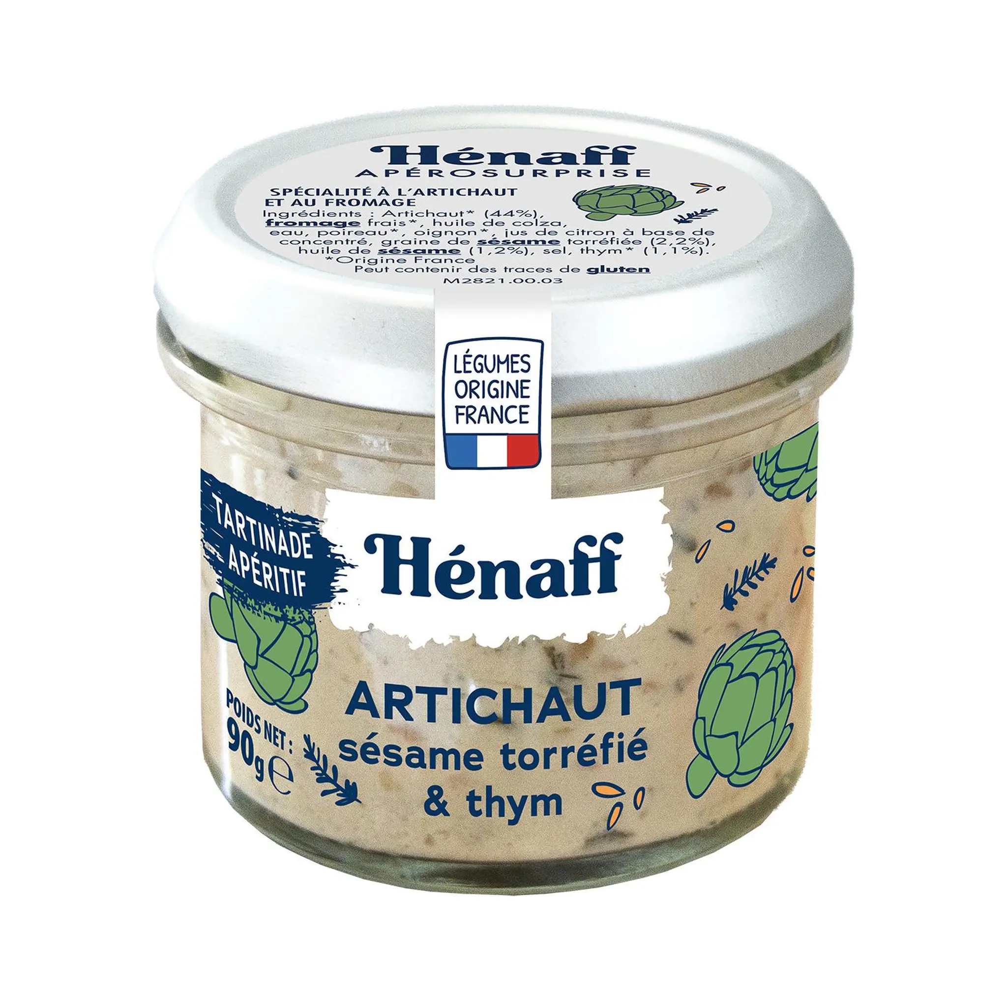 HENAFF Tartinade apéritif artichaut sésame torréfié et thym