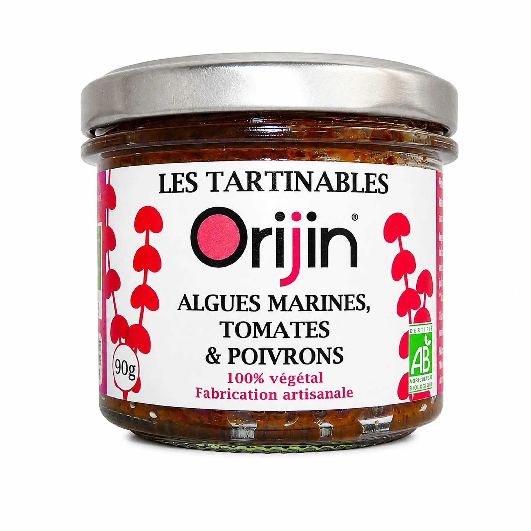 ORIJIN Tartinable d'algues marines, tomates & poivrons bio
