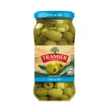 TRAMIER Olives vertes dénoyautées natures -25% de sel