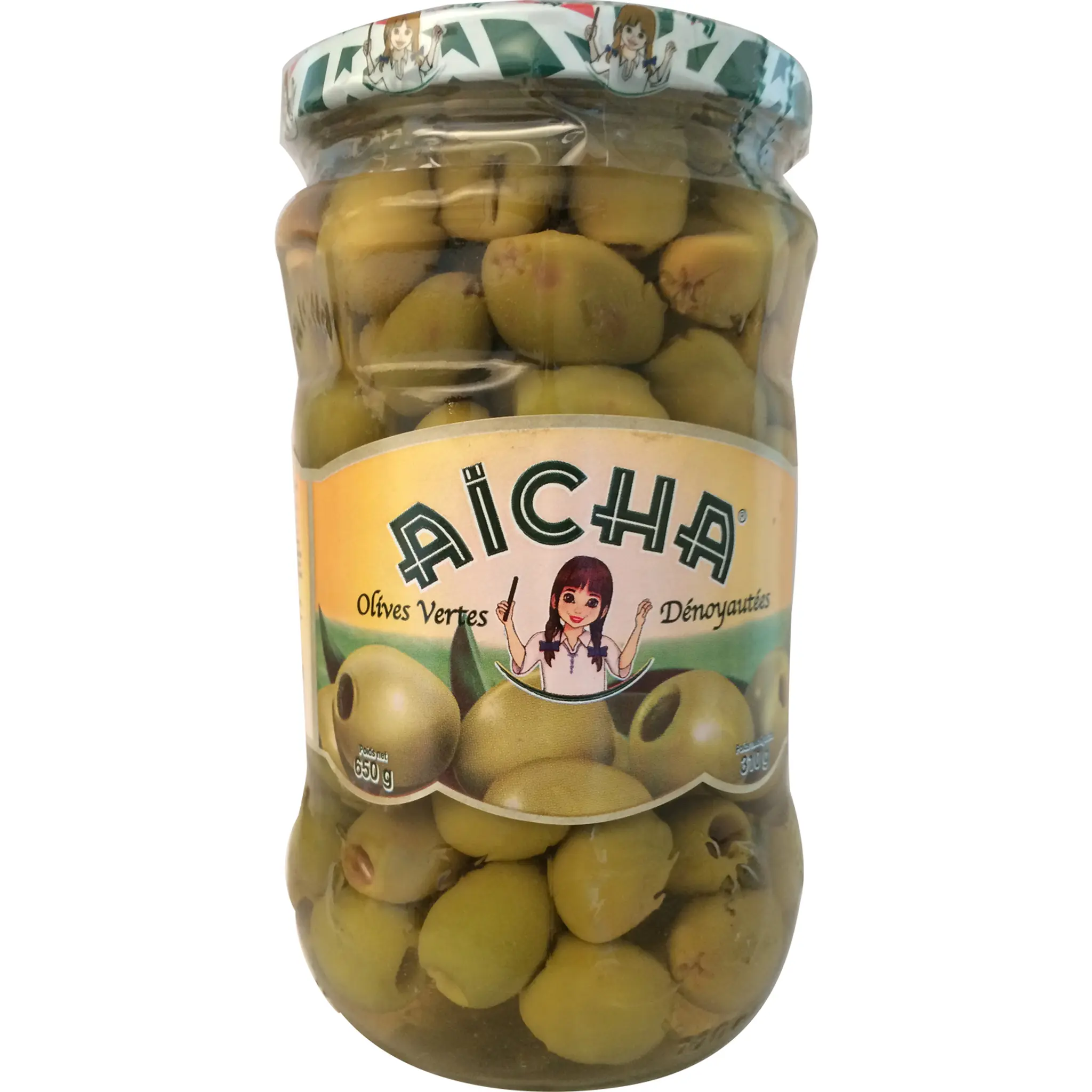AICHA Olives vertes dénoyautées