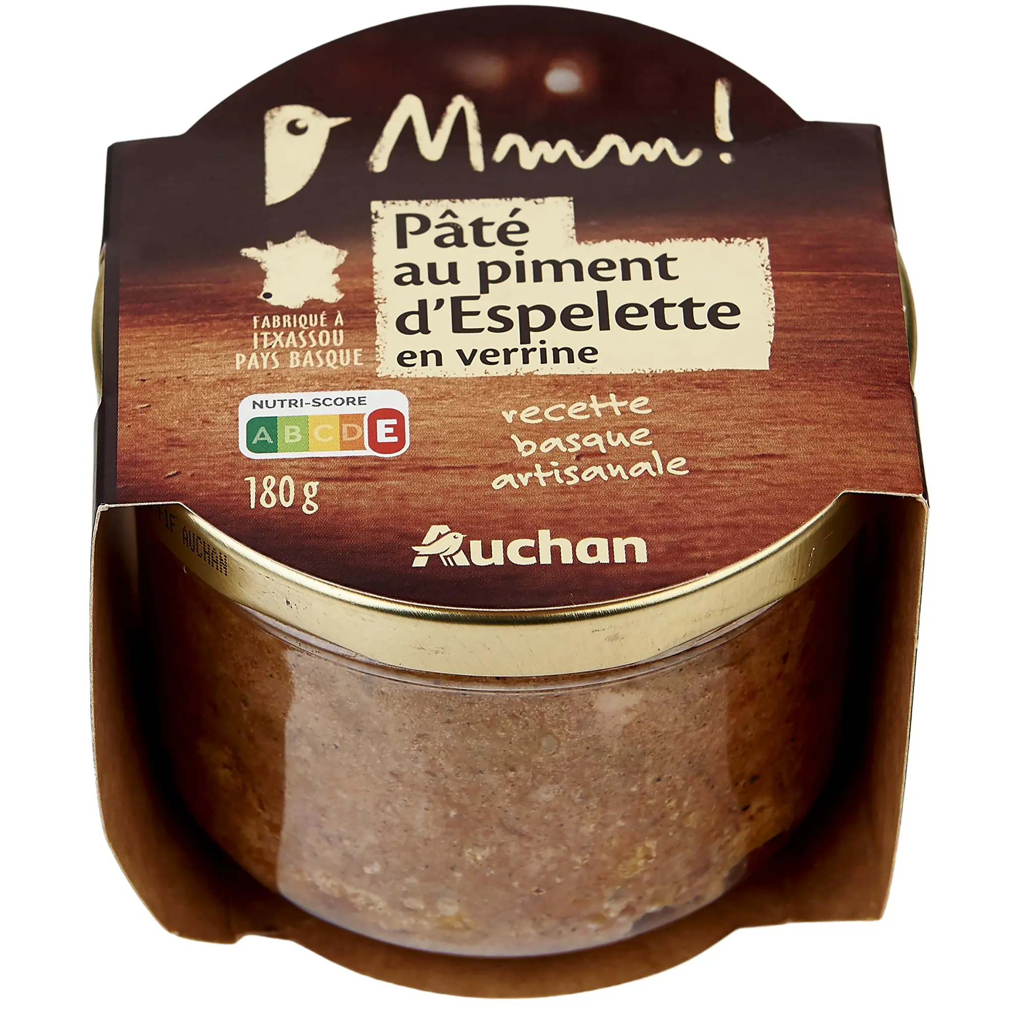 AUCHAN TERROIR Pâté au piment d'Espelette