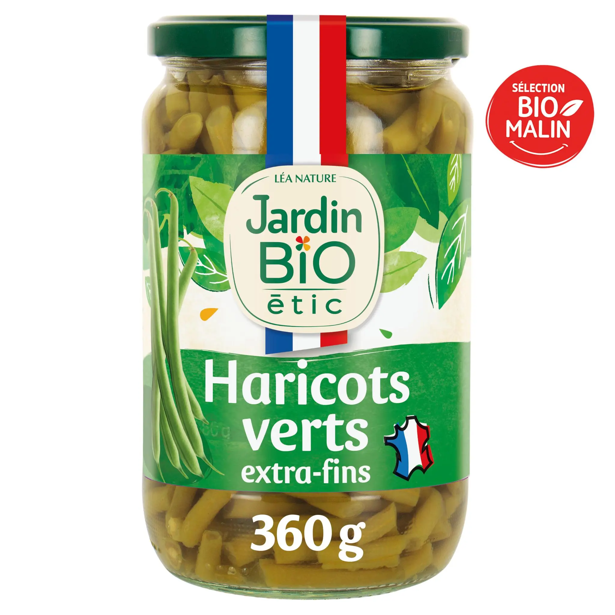 JARDIN BIO ETIC Haricots verts extra-fins coupés en bocal